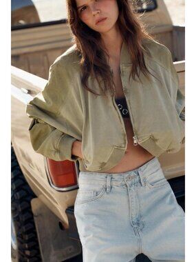 ZARA WASHED EFFECT BOMBER JACKET